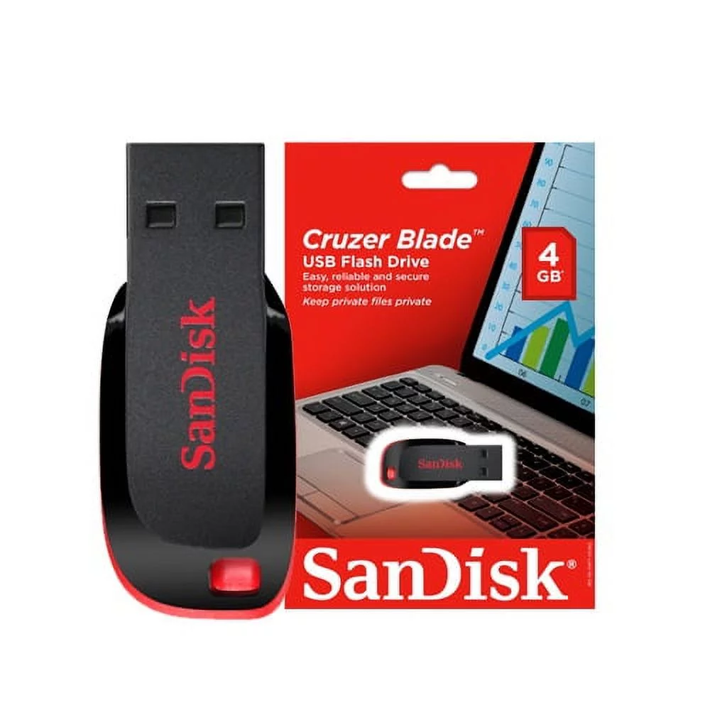 Sandisk Cruzer Blade 4 GB (USB 2.0 Flash Drive)