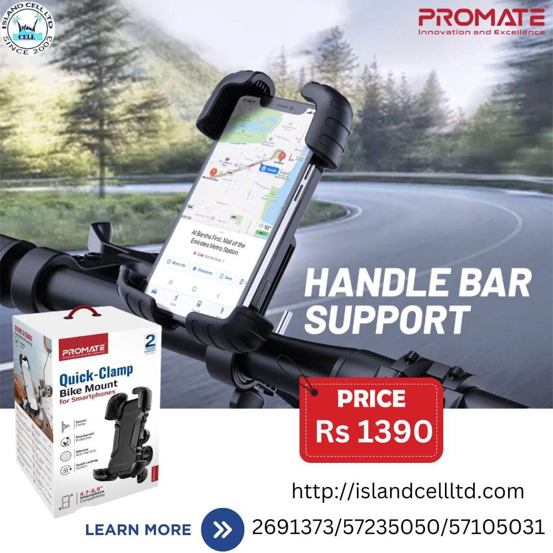 PROMATE QUICK-CLAMP BIKE MOUNT FOR SMARTPHONES