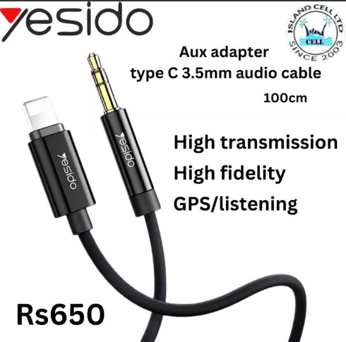 YESIDO Aux Adapter Type-C to 3.5mm Audio cable (YAU20)