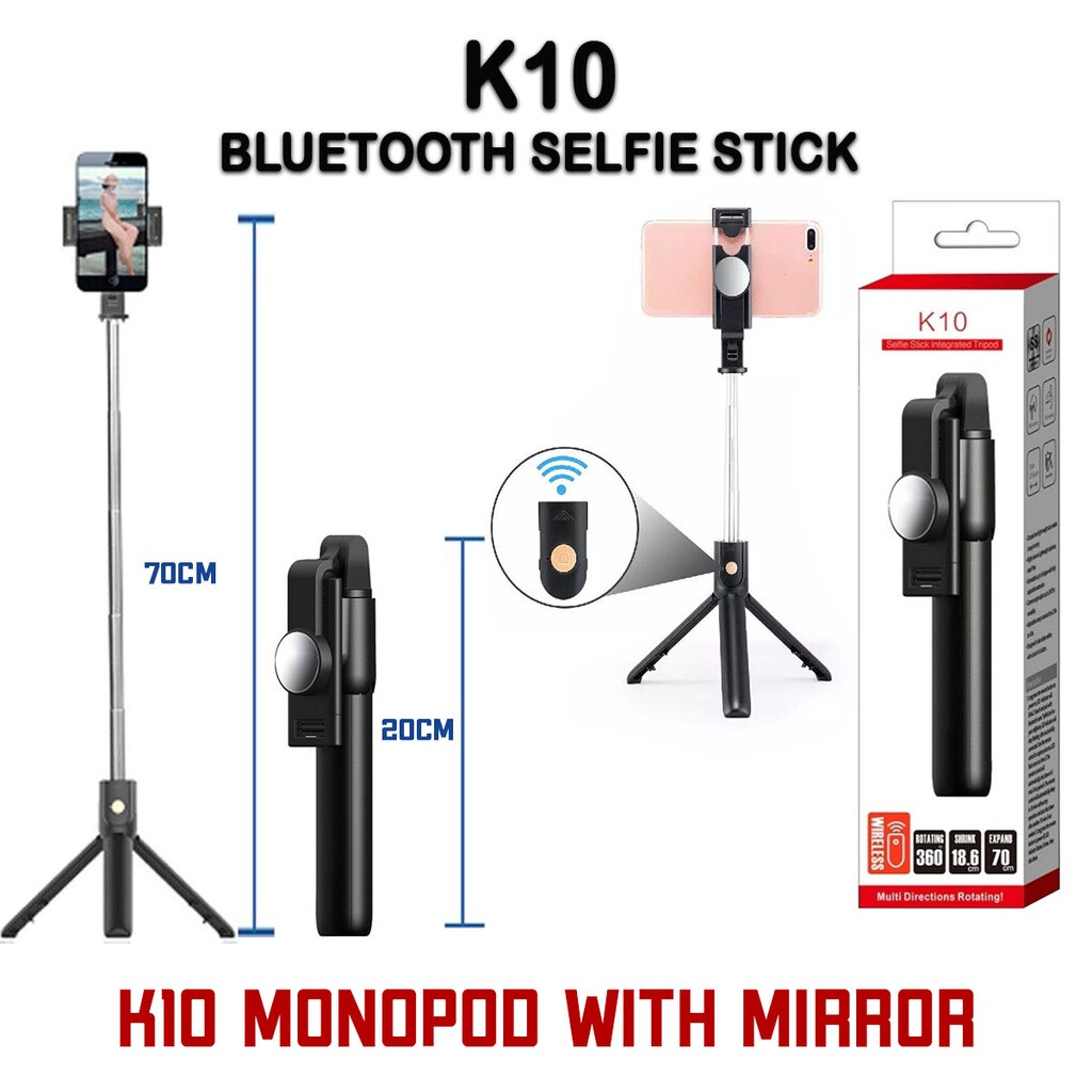 Selfie Stick Integrated Tripod (K10)