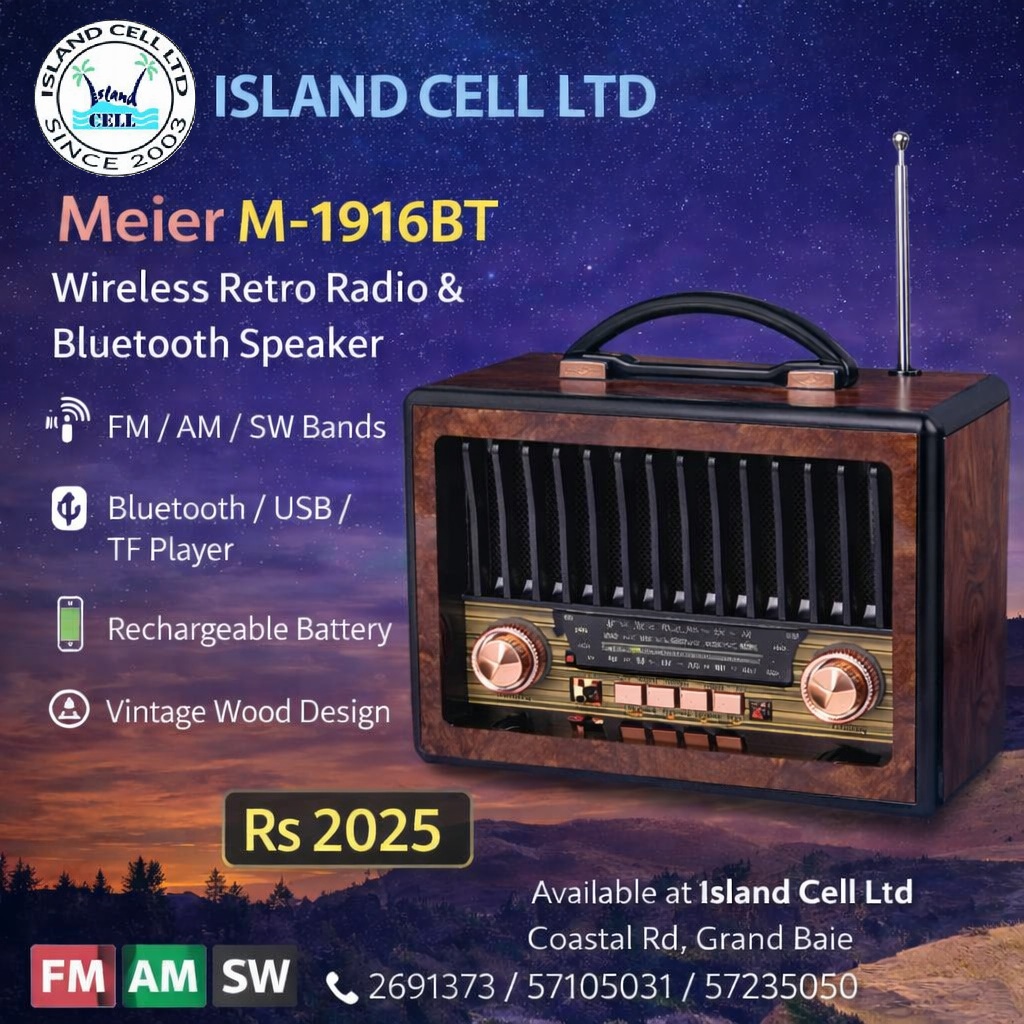 Meier M‑1916BT Wireless Retro Radio & Bluetooth Speaker